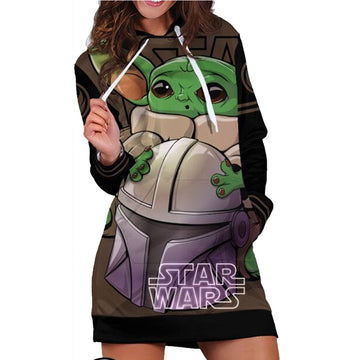 La Guerra de Las Galaxias Star Wars The Mandalorian Cosplay Baby Yoda Sudadera Larga para Femenino